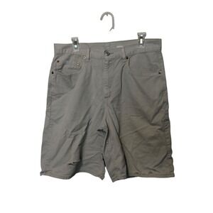 Vintage Levis Denim Shorts Mens 34 Beige Khaki Boxy Fit Baggy Denim Wide Leg 90s